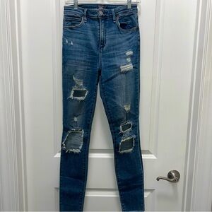Abercrombie and Fitch Simone High Rise Super Skinny Ripped Jeans
